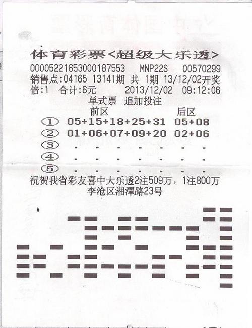 送来年终奖 山东彩友揽大乐透二等奖
