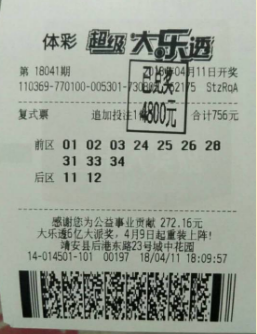 购彩重心发生转移　宜春熊先生获奖