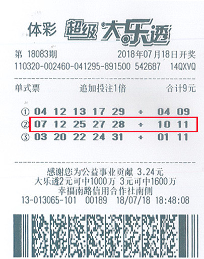 坚持守号 安徽宿迁购彩者领走1600万大奖