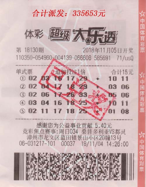 漳州彩友组家人生日号投注大乐透喜中33.5万元