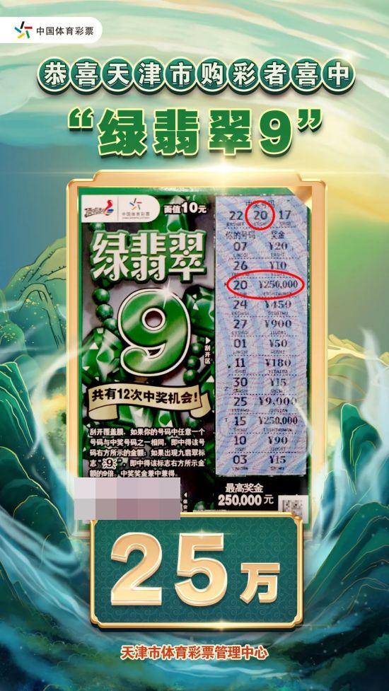 两人各中绿翡翠25万