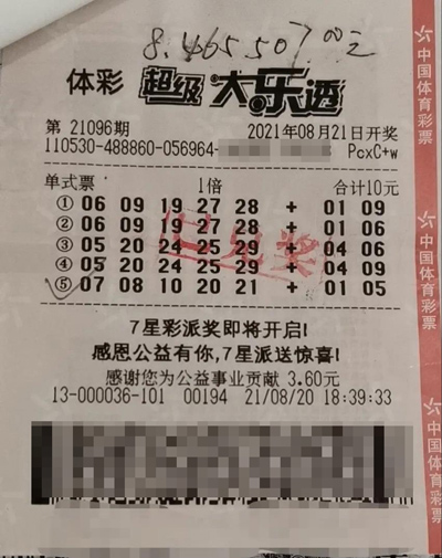 擒大乐透头奖  奖号出自“生日号”